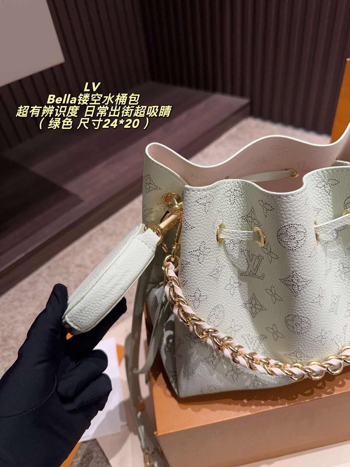 Beella Hollow‑out Bucket Bag