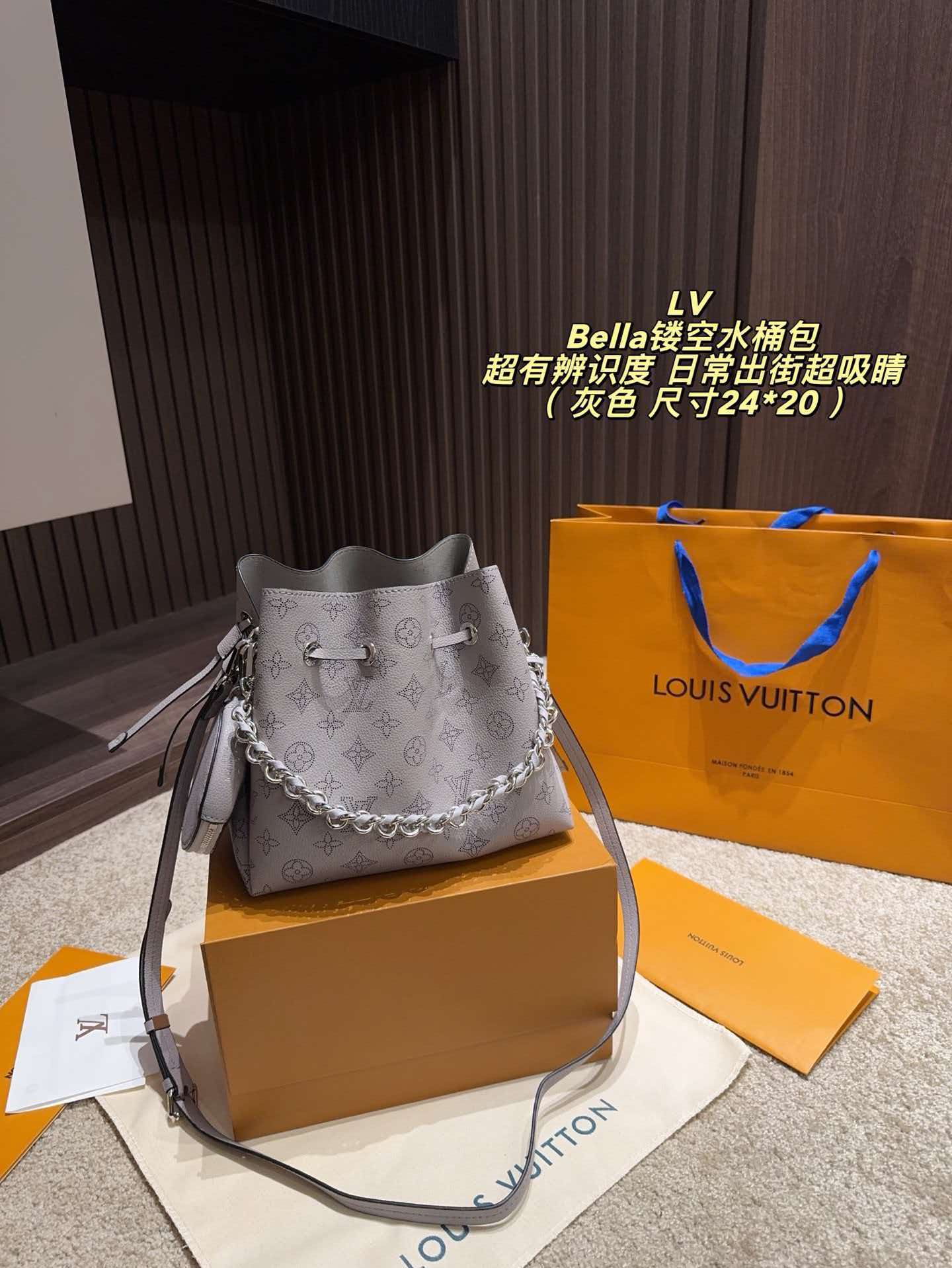 Beella Hollow‑out Bucket Bag