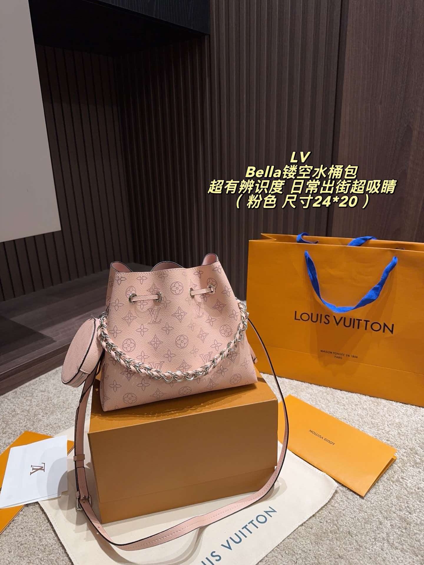 Beella Hollow‑out Bucket Bag