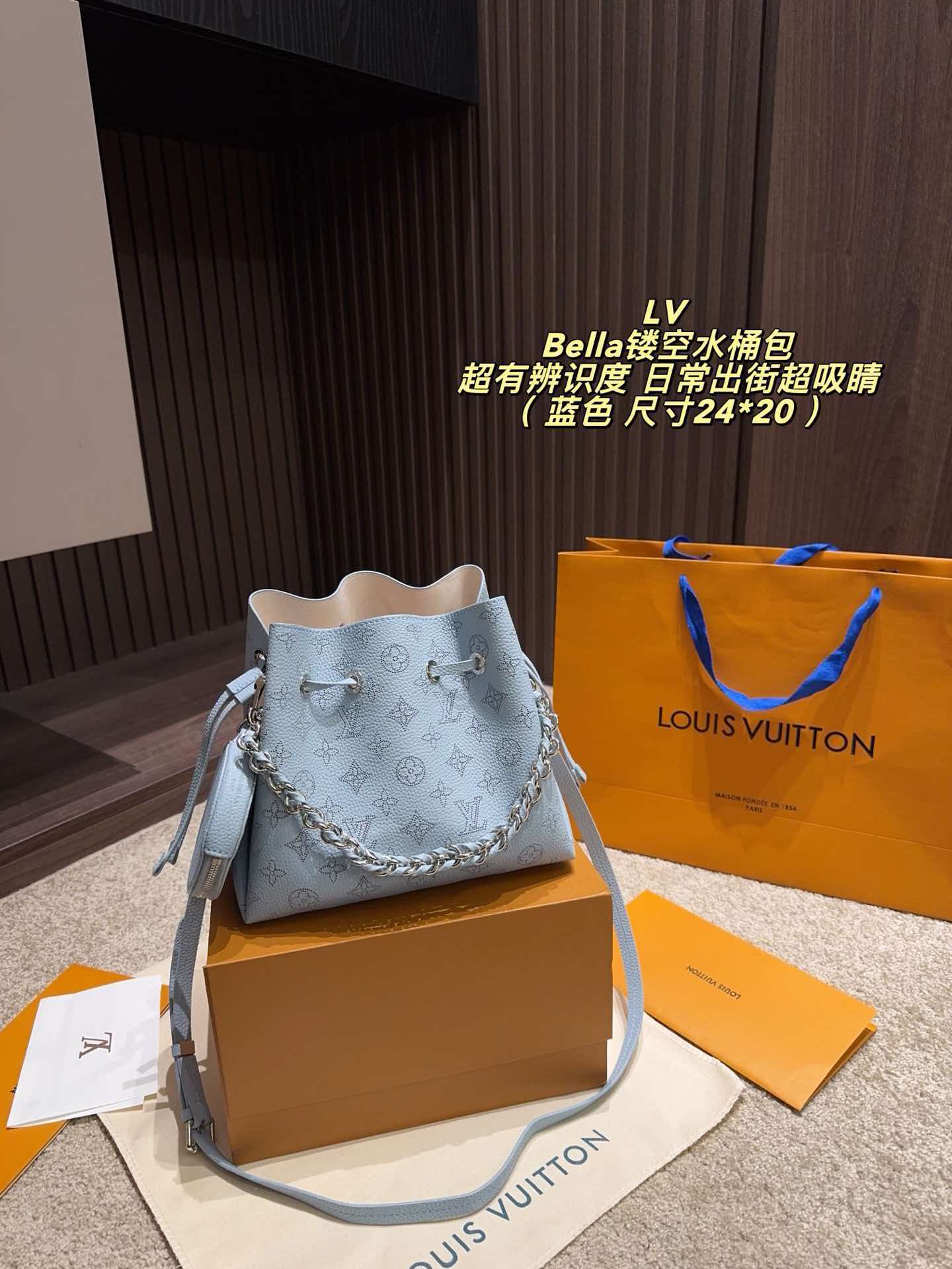 Beella Hollow‑out Bucket Bag
