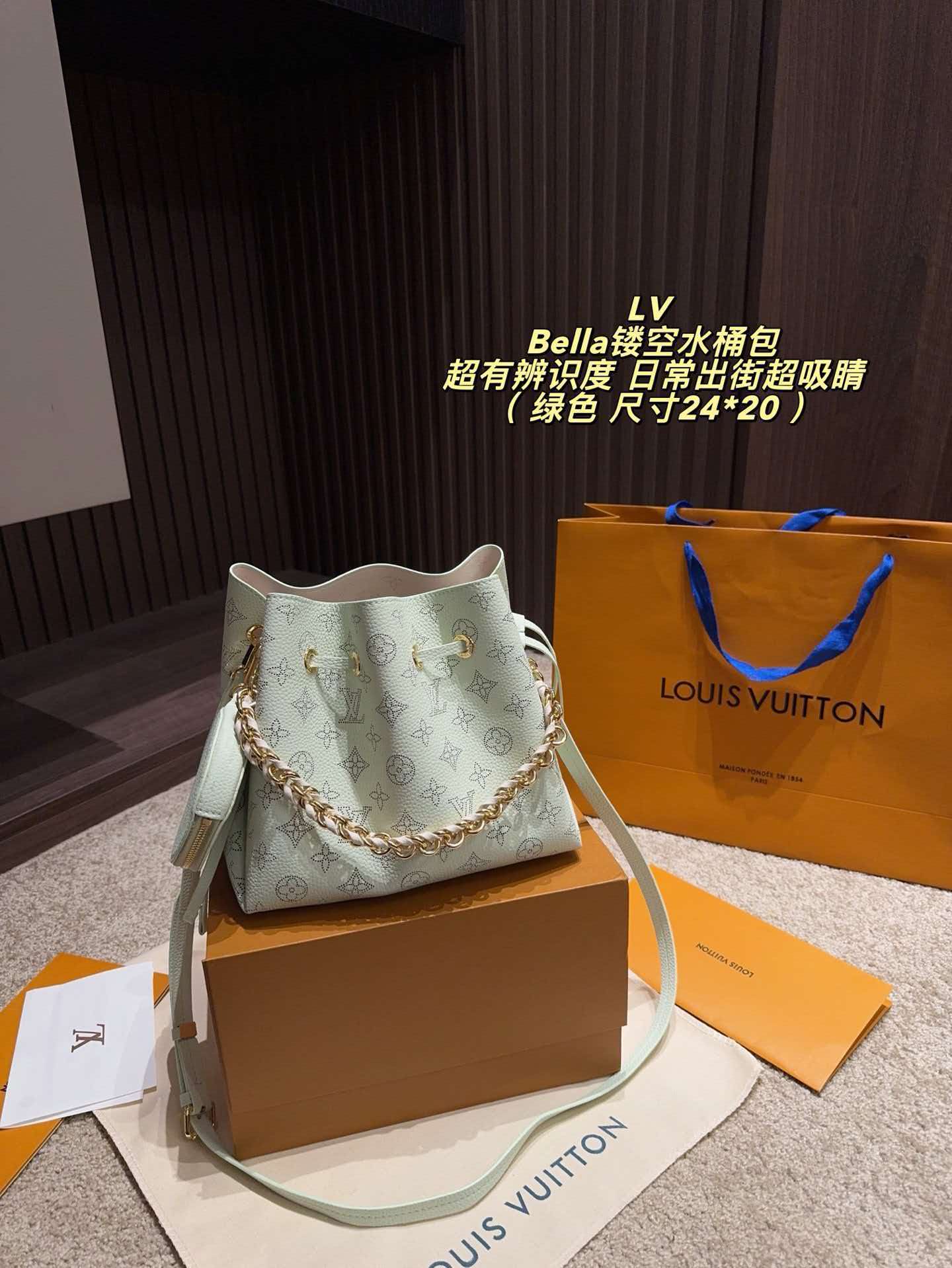 Beella Hollow‑out Bucket Bag