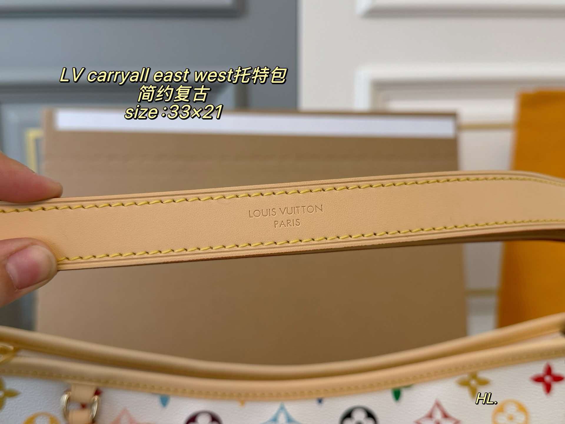 Carryall East West White Multicolore
