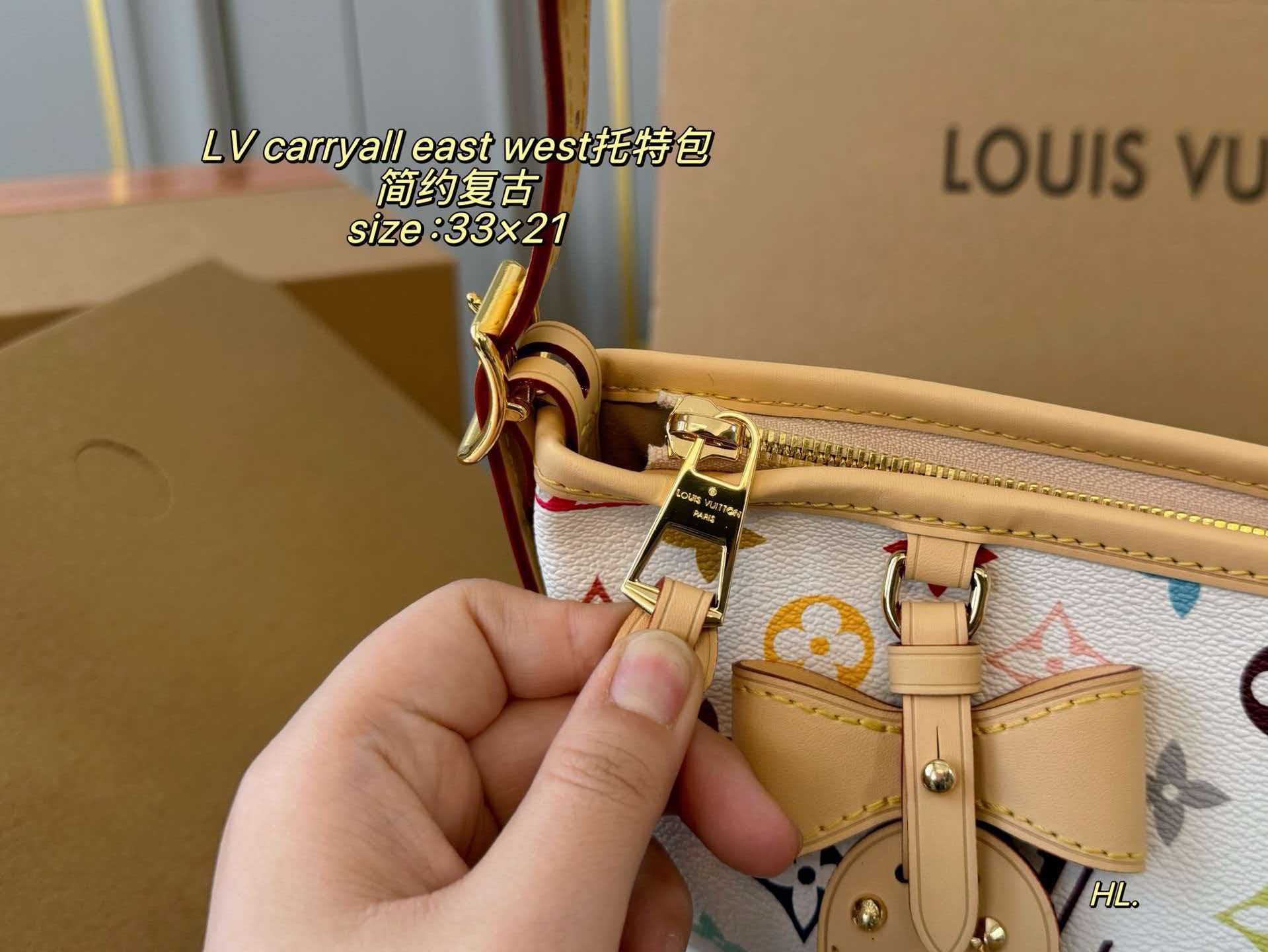 Carryall East West White Multicolore