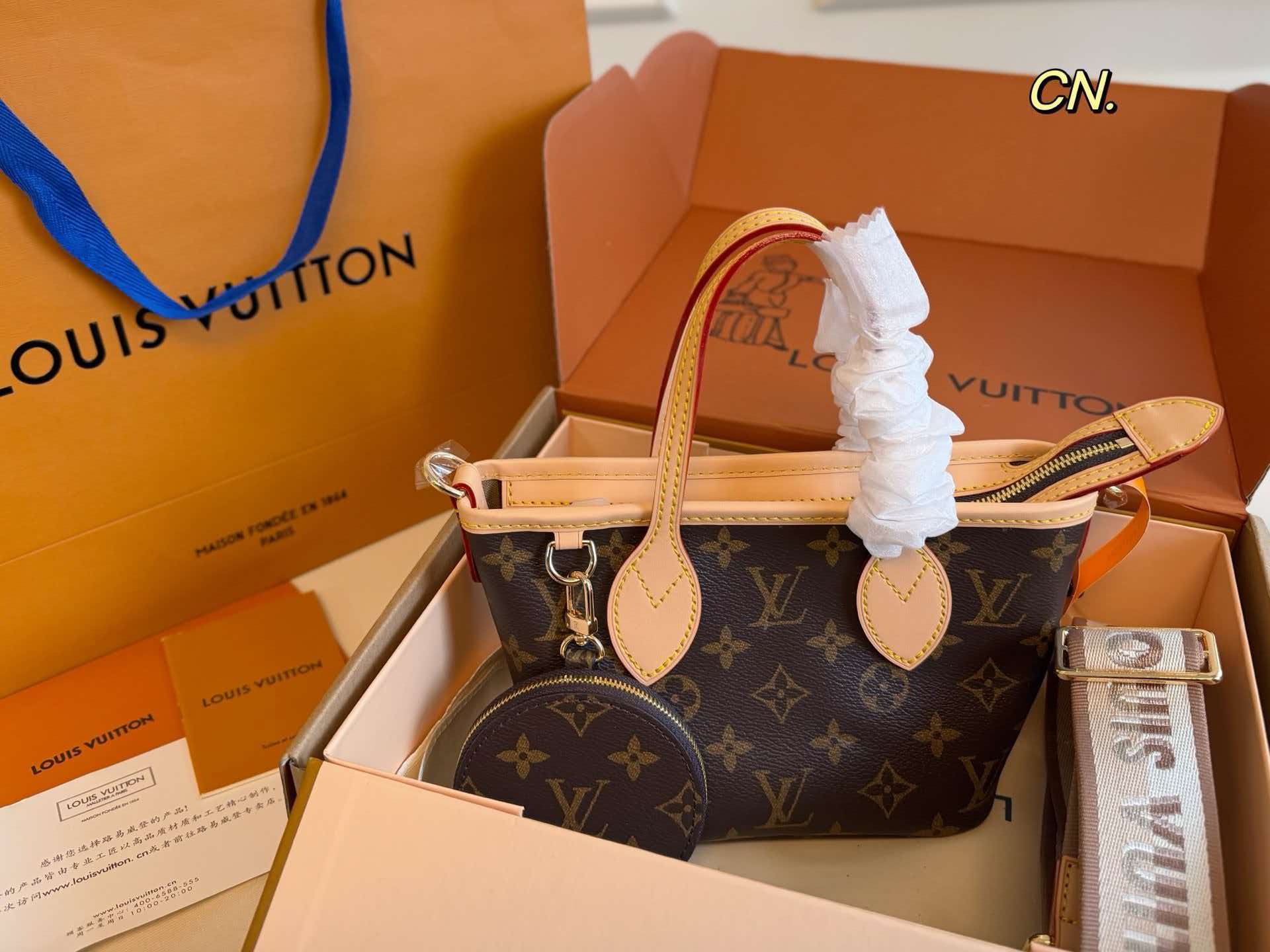 LV Mini On‑The‑Go Monogram Canvas Tote Shoulder Crossbody Bag