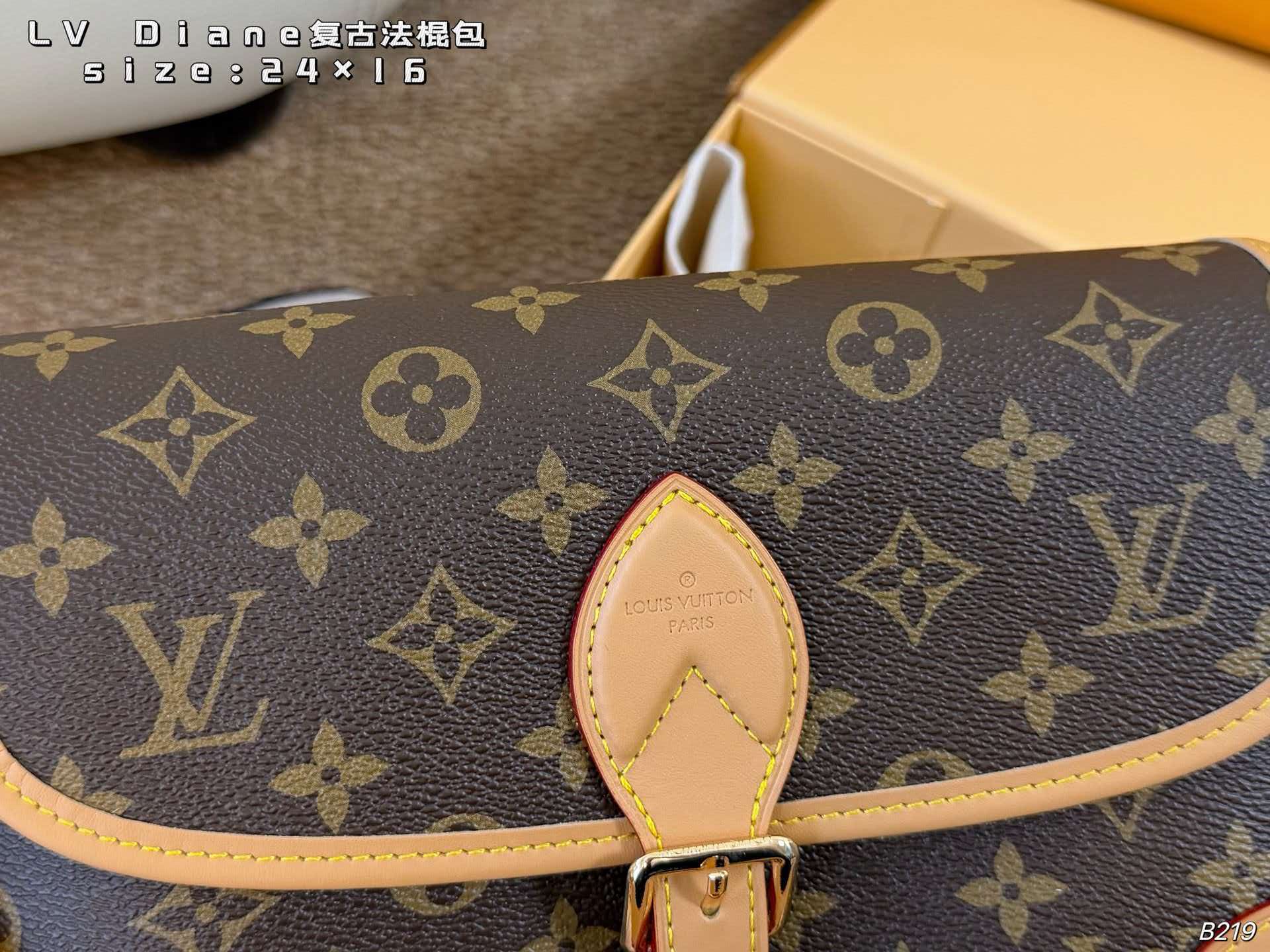LV Diane Monogram Vintage Shoulder Crossbody Bag