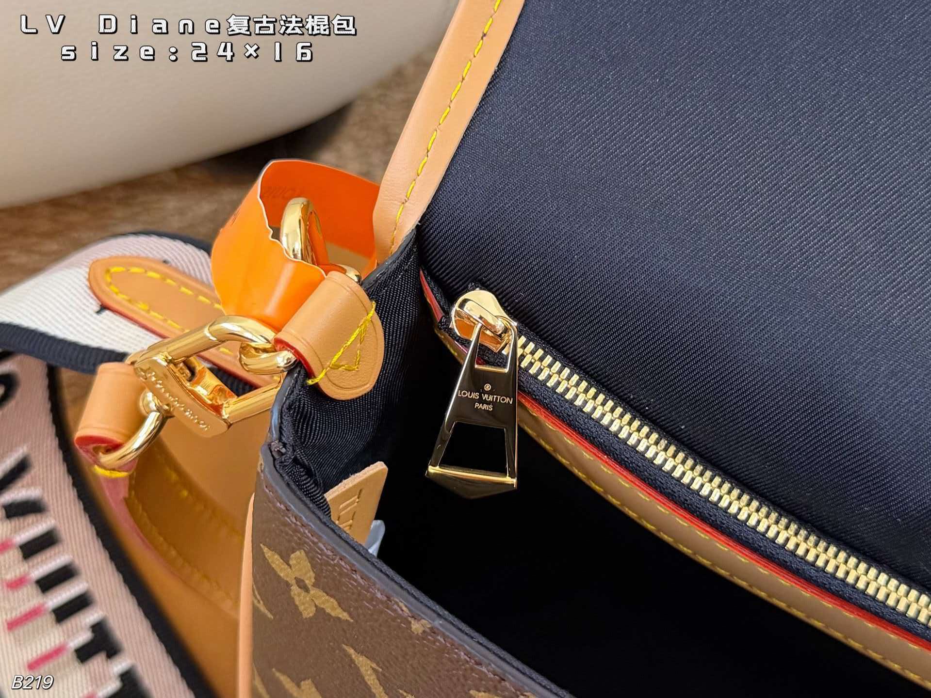 LV Diane Monogram Vintage Shoulder Crossbody Bag