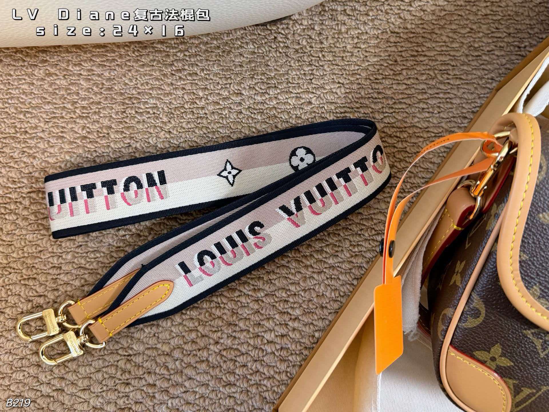 LV Diane Monogram Vintage Shoulder Crossbody Bag