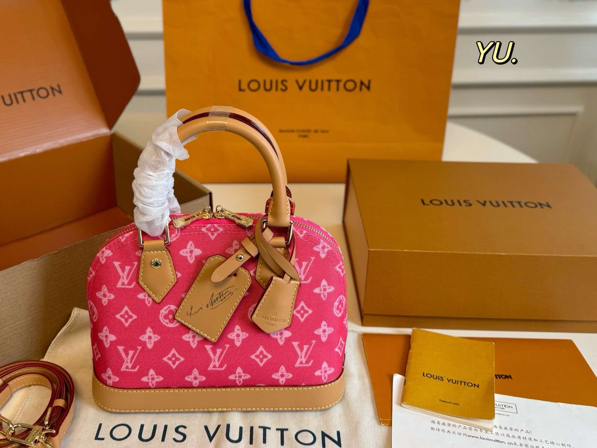 LV Alma BB Denim Monogram Women Crossbody Handbag