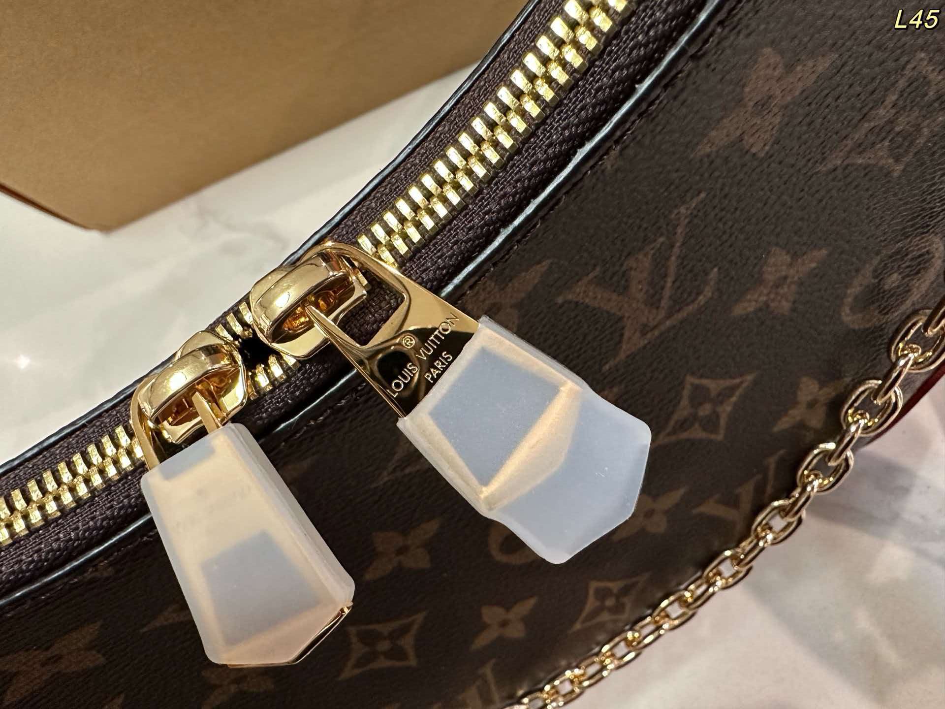 LV Boulogne Black Corner Monogram Hobo Shoulder Bag