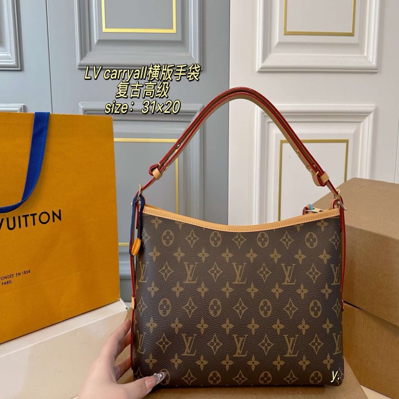 LV Carryall East West Monogram Canvas Hobo Shoulder Tote Bag