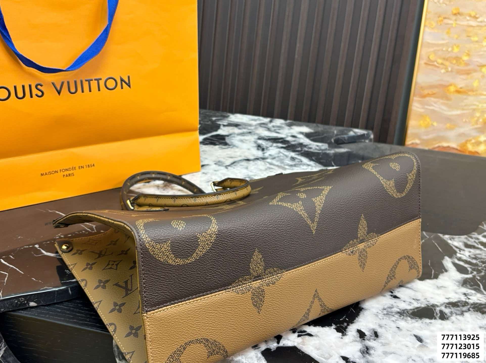 Reverse monogram large capacity tote bag women office daily handbag