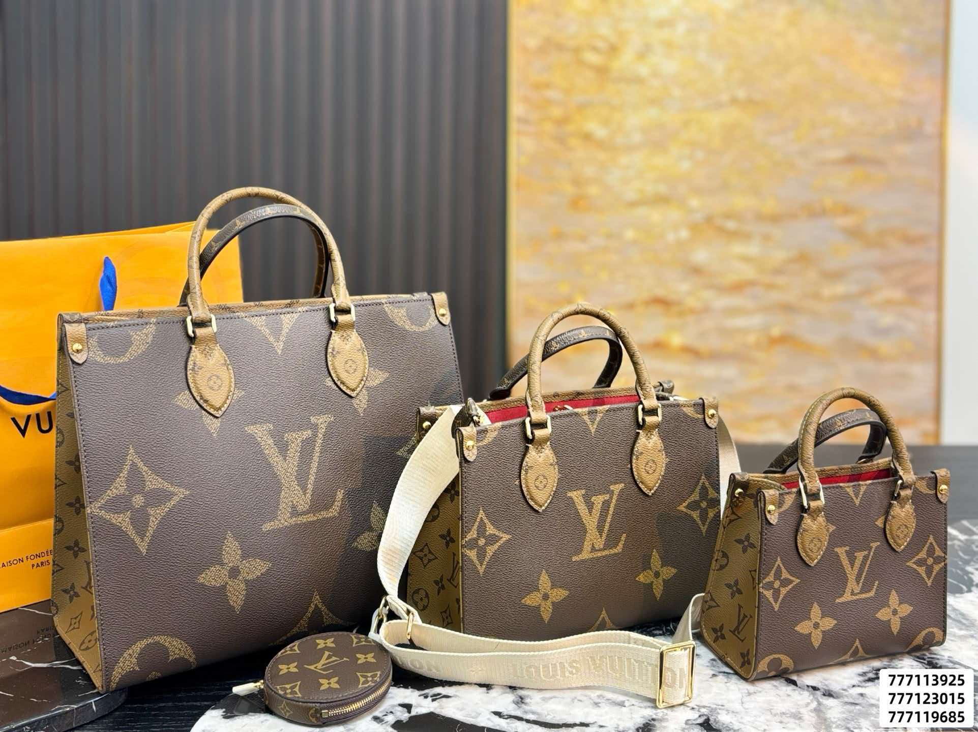Reverse monogram large capacity tote bag women office daily handbag