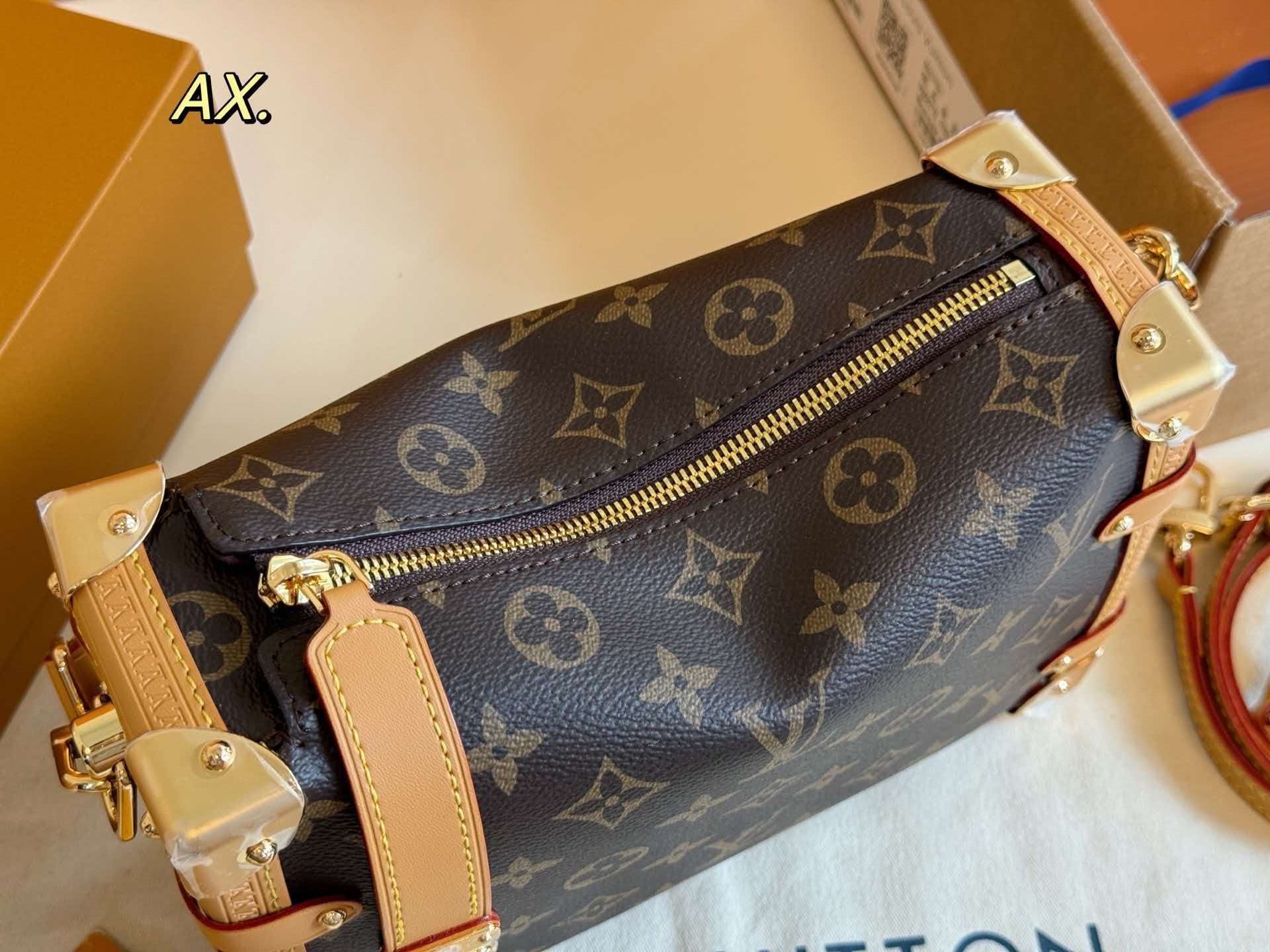 LV Side Trunk Monogram Soft Box Large Crossbody Bag