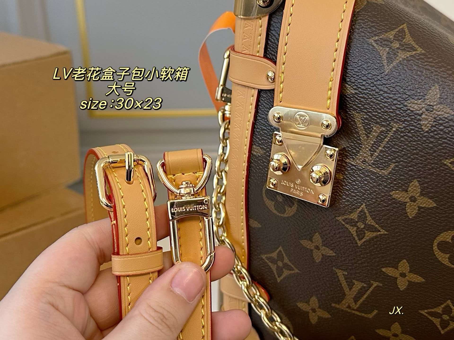 LV Side Trunk Monogram Soft Box Large Crossbody Bag