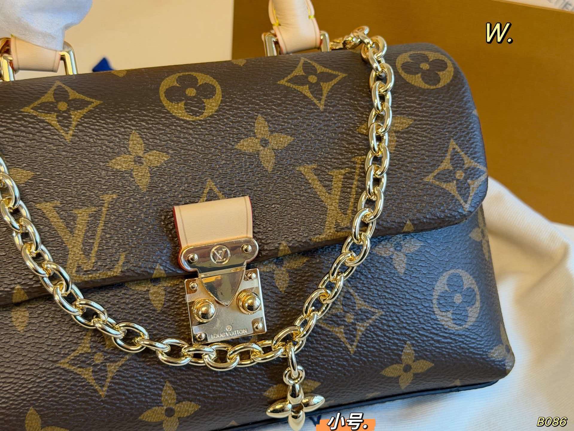 LV Nano Madeleine Monogram Chain Crossbody Bag