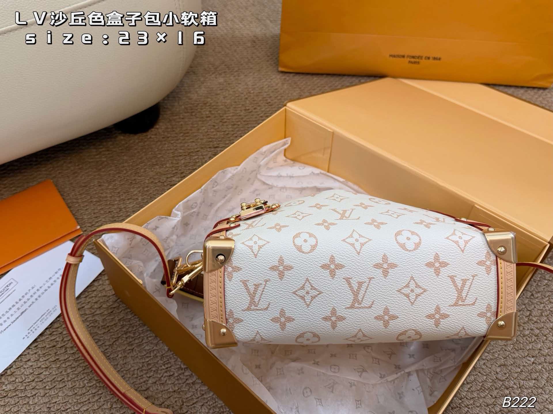 Dune monogram side trunk mm crossbody bag gold‑tone hardware vintage women handbag