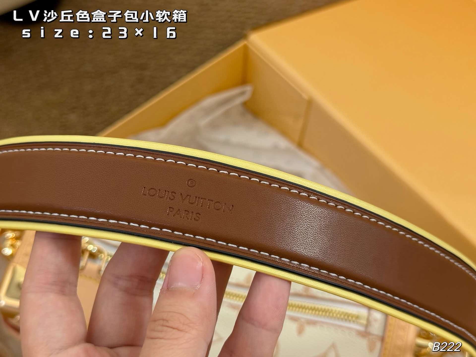 LV Side Trunk MM Dune Monogram Soft Box Crossbody 