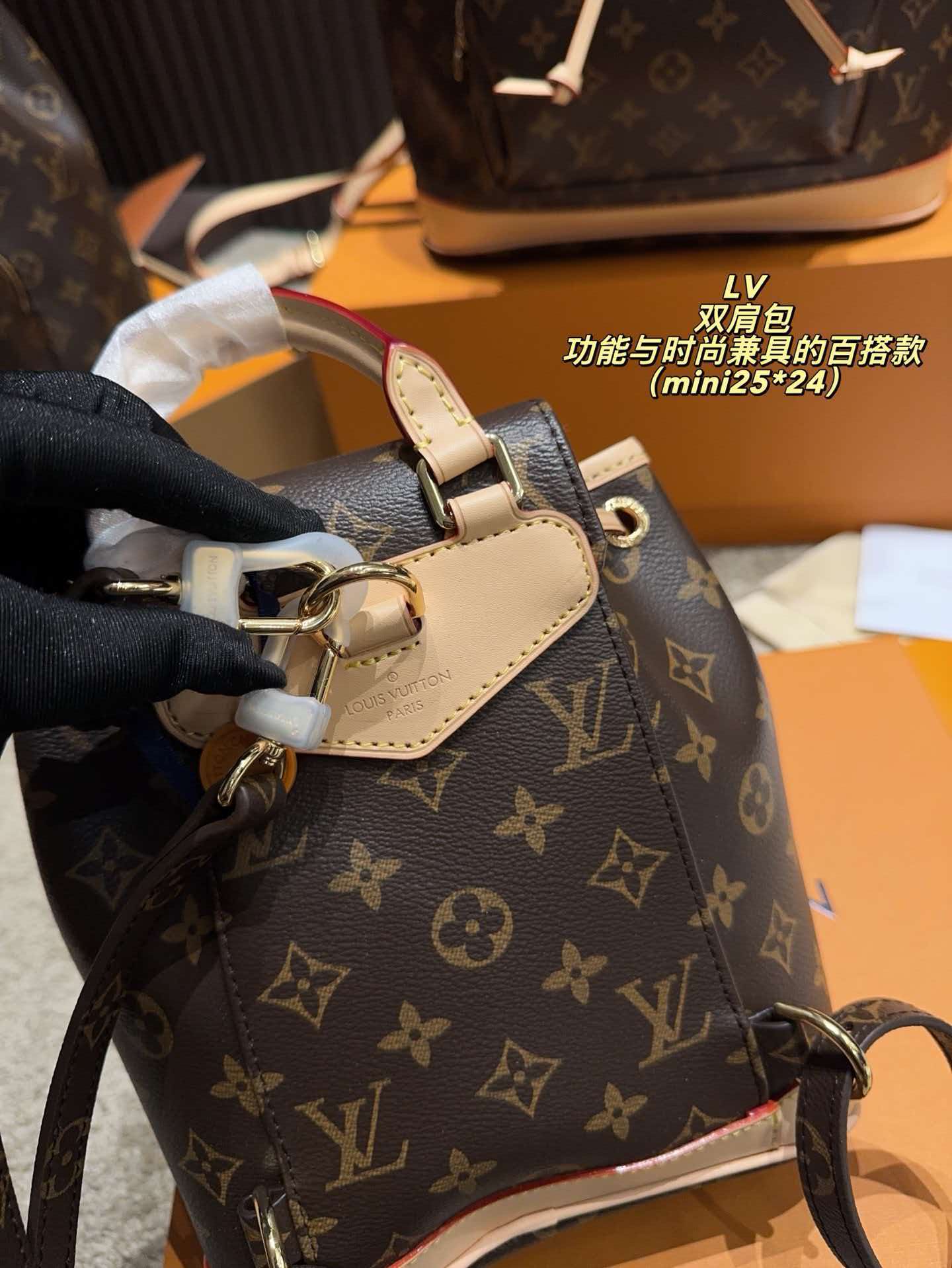 LV Montsouris PM Monogram Backpack Bag