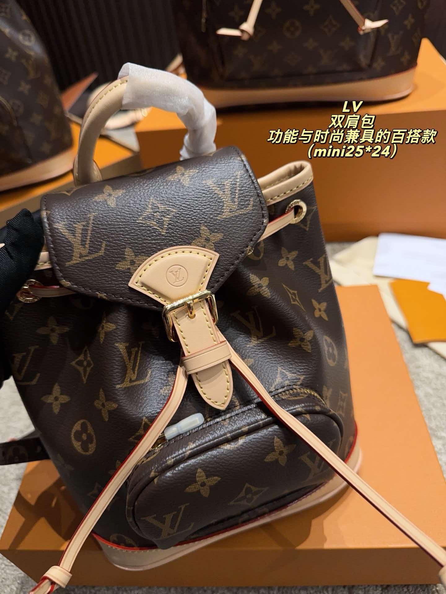 LV Montsouris PM Monogram Backpack Bag