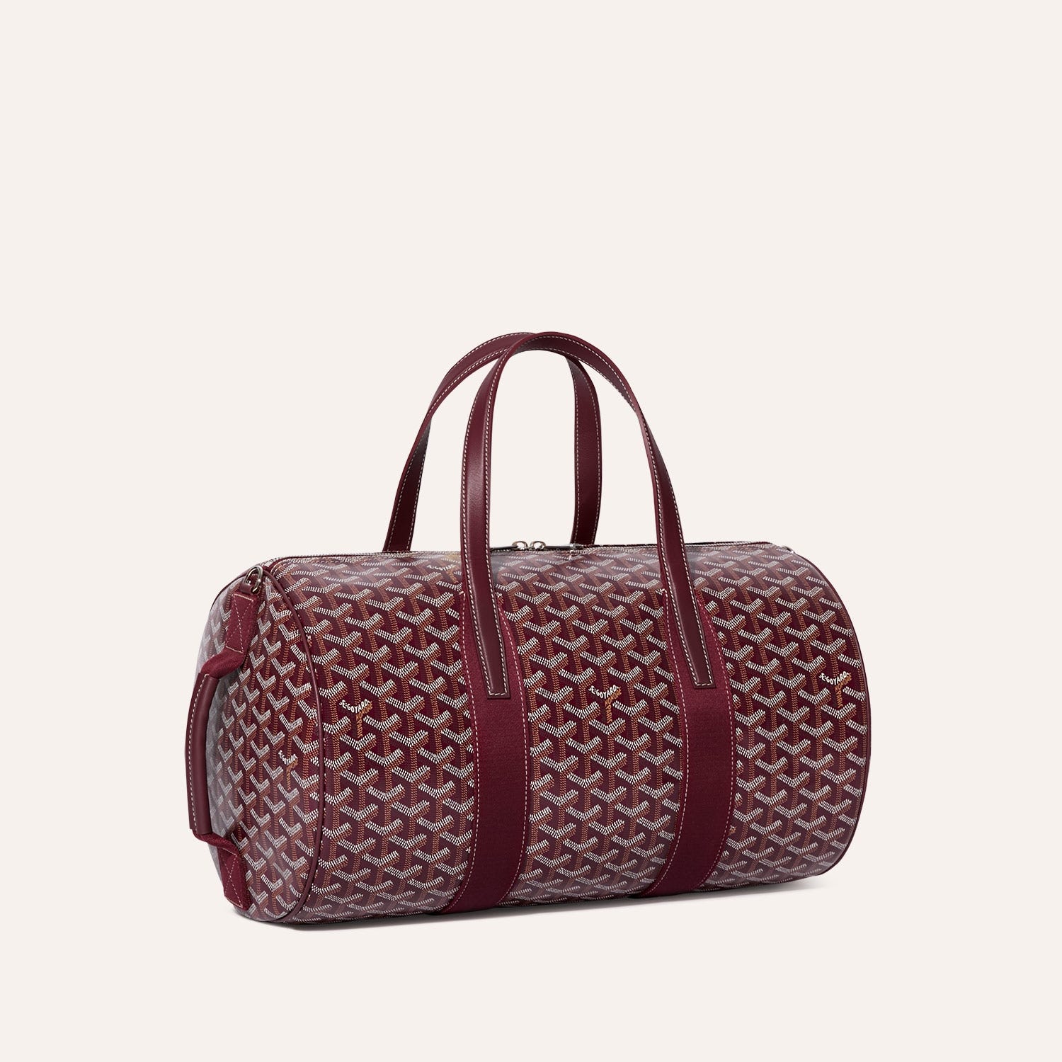 Goyard Barrel 40 Green Canvas Barrel Duffle Travel Sports Bag