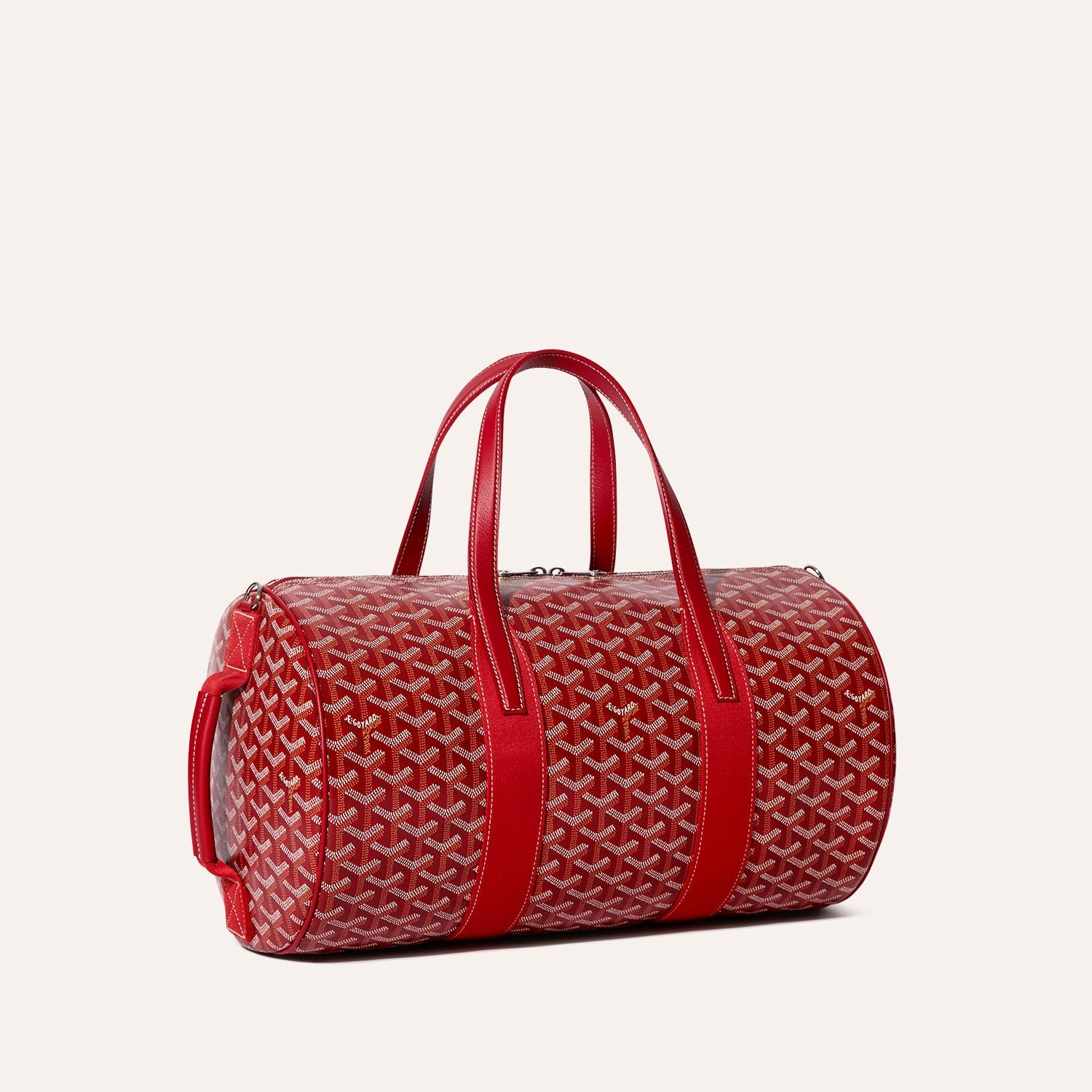 Goyard Barrel 40 Green Canvas Barrel Duffle Travel Sports Bag