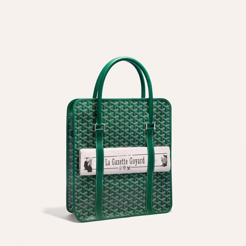 Goyard Saint Léger Green Vertical Hand Tote Bag