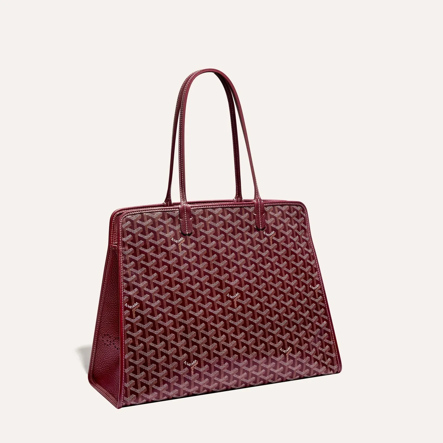 Goyard Hardy PM Green Structured Zip Tote Bag