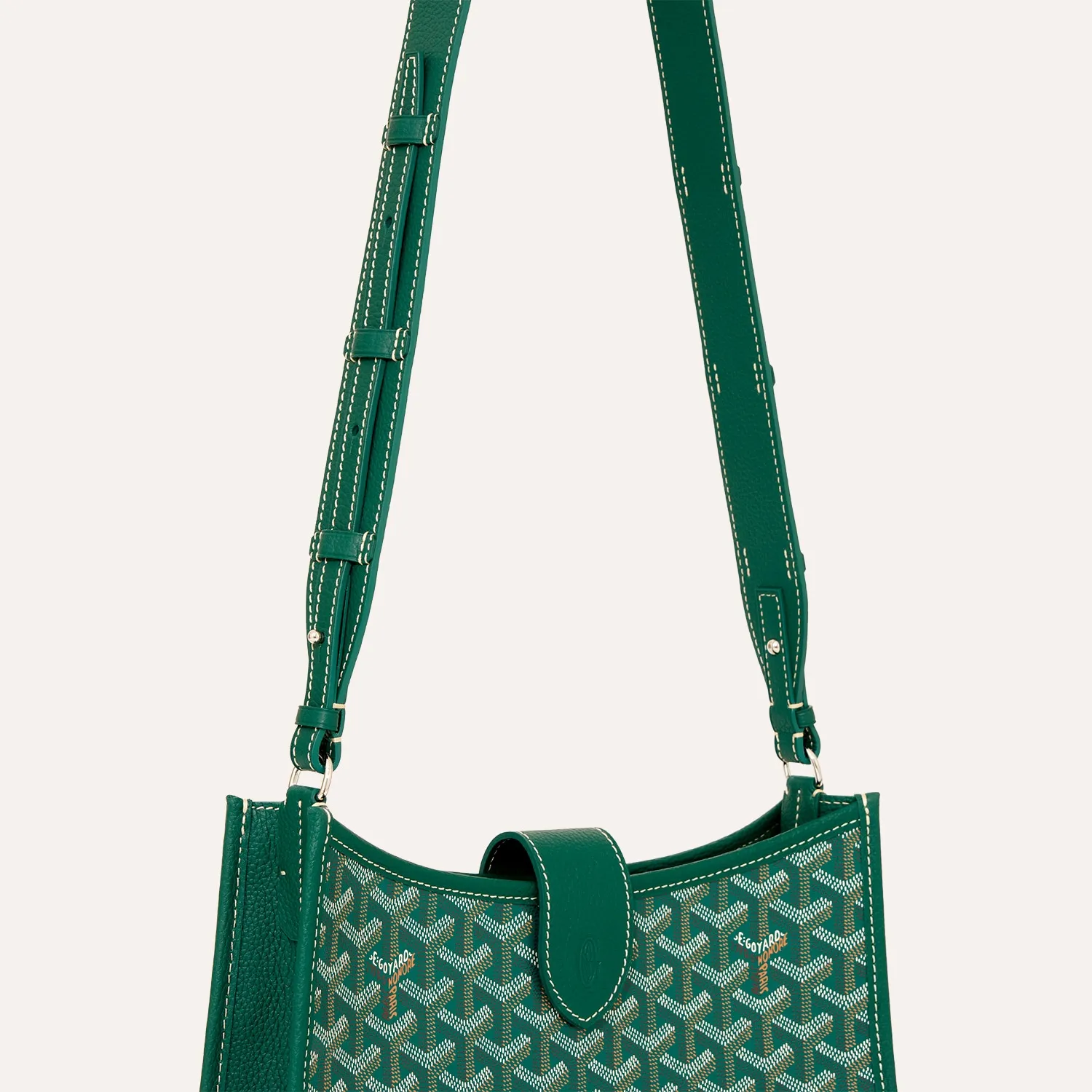 Goyard Sac Musette PM Green Adjustable Strap Crossbody Bag