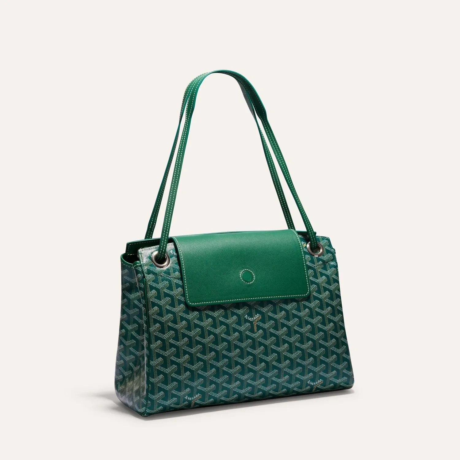 Goyard Rouette Souple PM Green Soft Flap Shoulder Bag