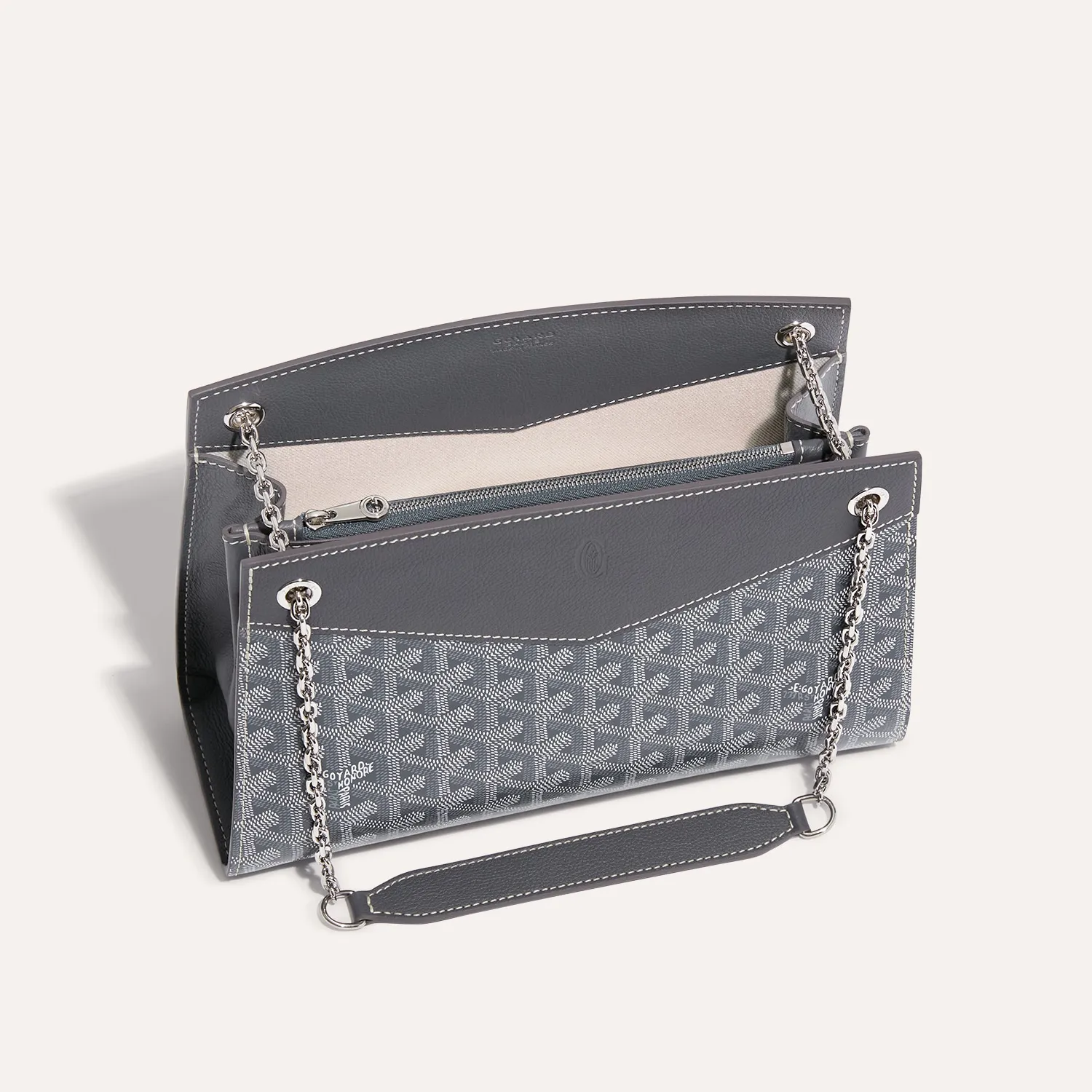 Goyard Rouette Structured PM Grey Chain Shoulder Bag