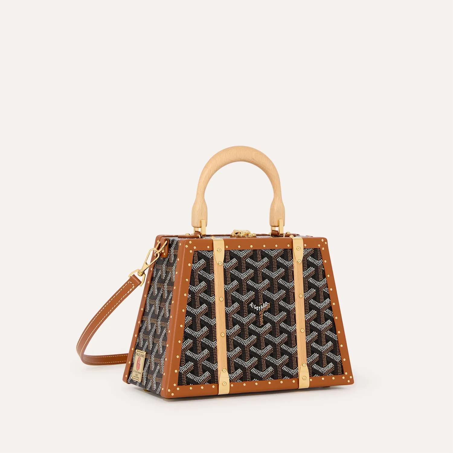 Goyard Sac Malle Saigon Mini Green Hard Trunk Hand Crossbody Bag