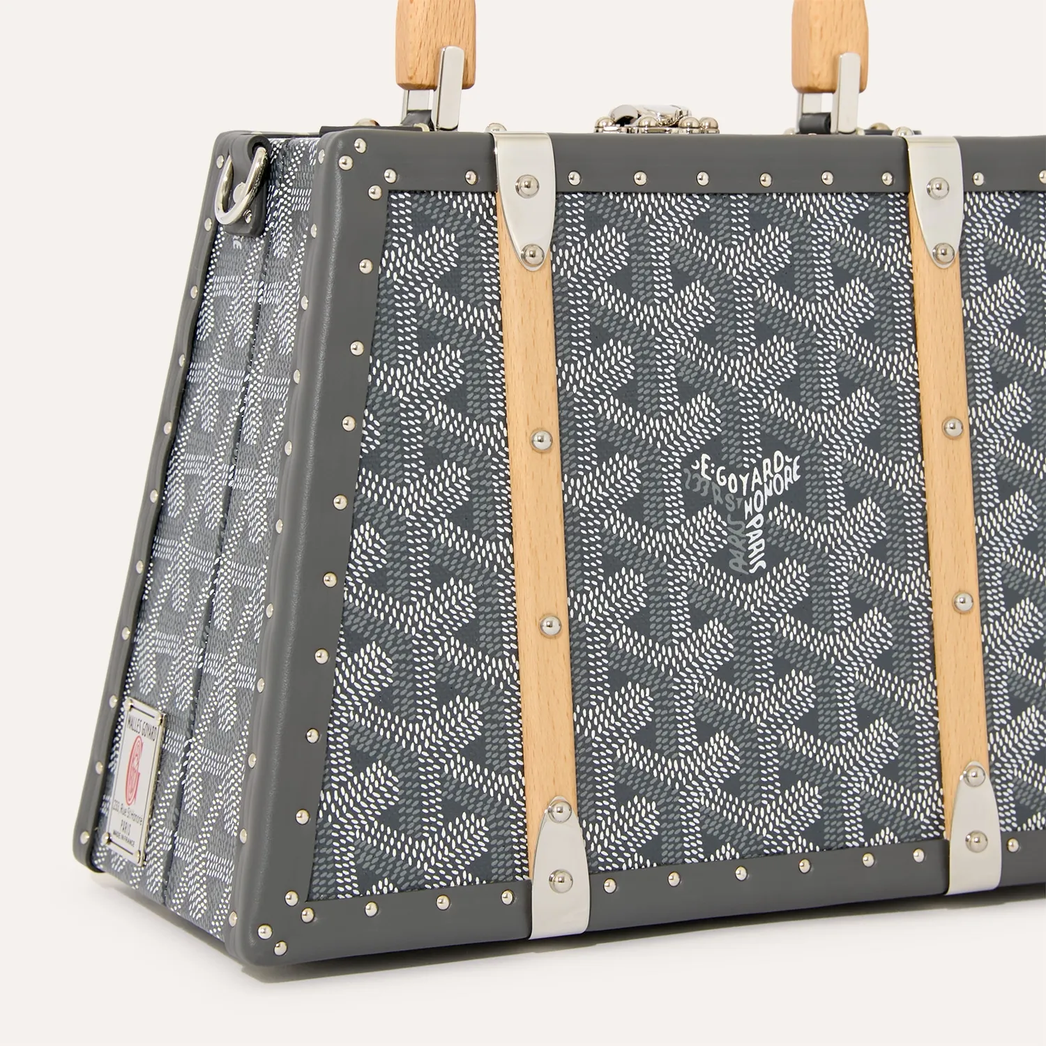 Goyard Sac Malle Saigon Mini Green Hard Trunk Hand Crossbody Bag