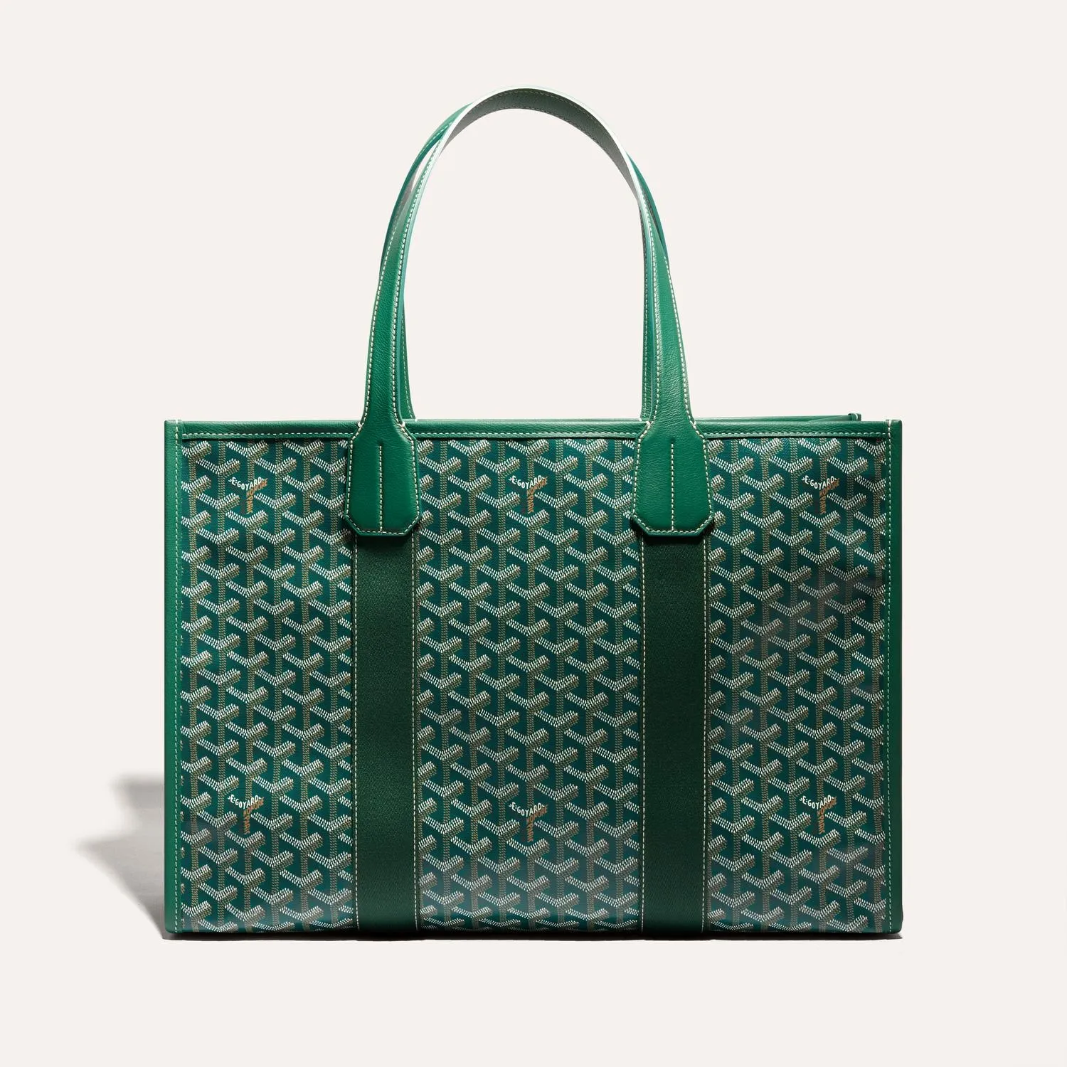 Goyard Villette MM Green French Bulldog Print Tote Bag